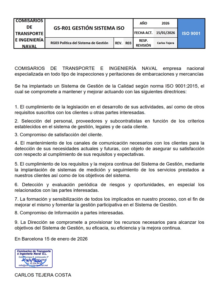 Política de Calidad CTIN